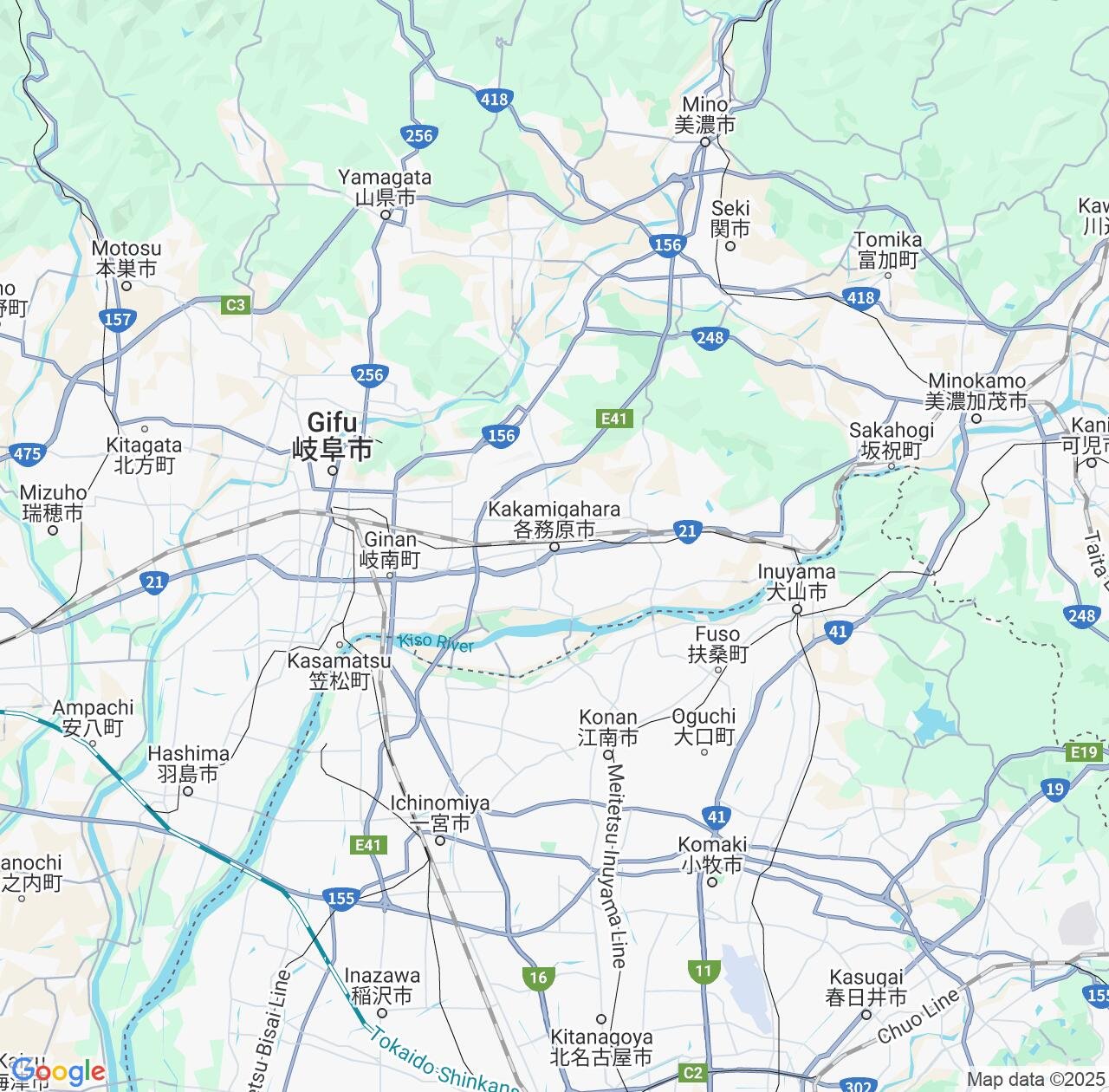 Map image for Intellectual Property Lawyers in Kakamigahara and Gifu IP firms at coordinates  ; .