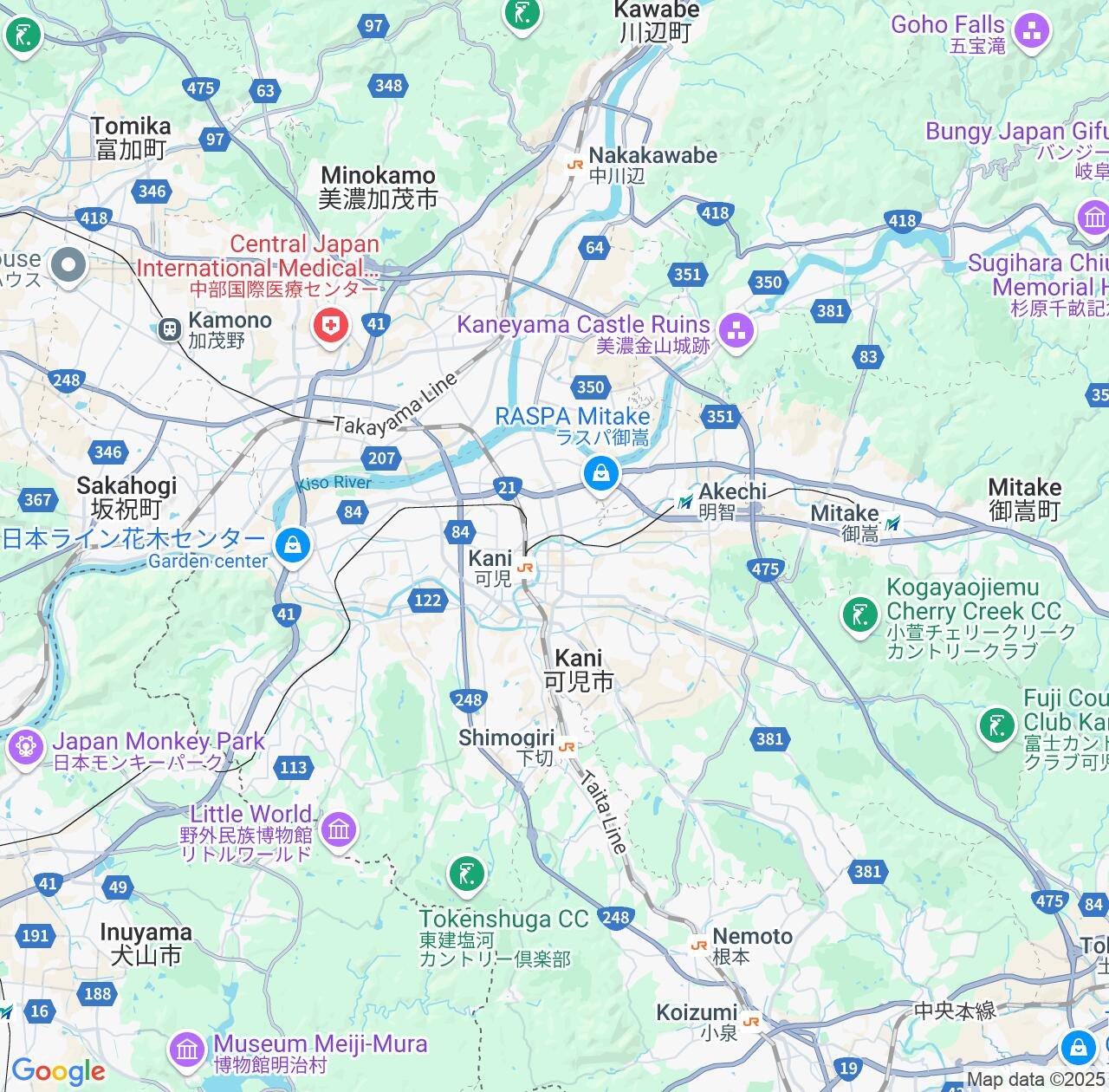 Map image for Intellectual Property Lawyers in Kani and Gifu IP firms at coordinates  ; .