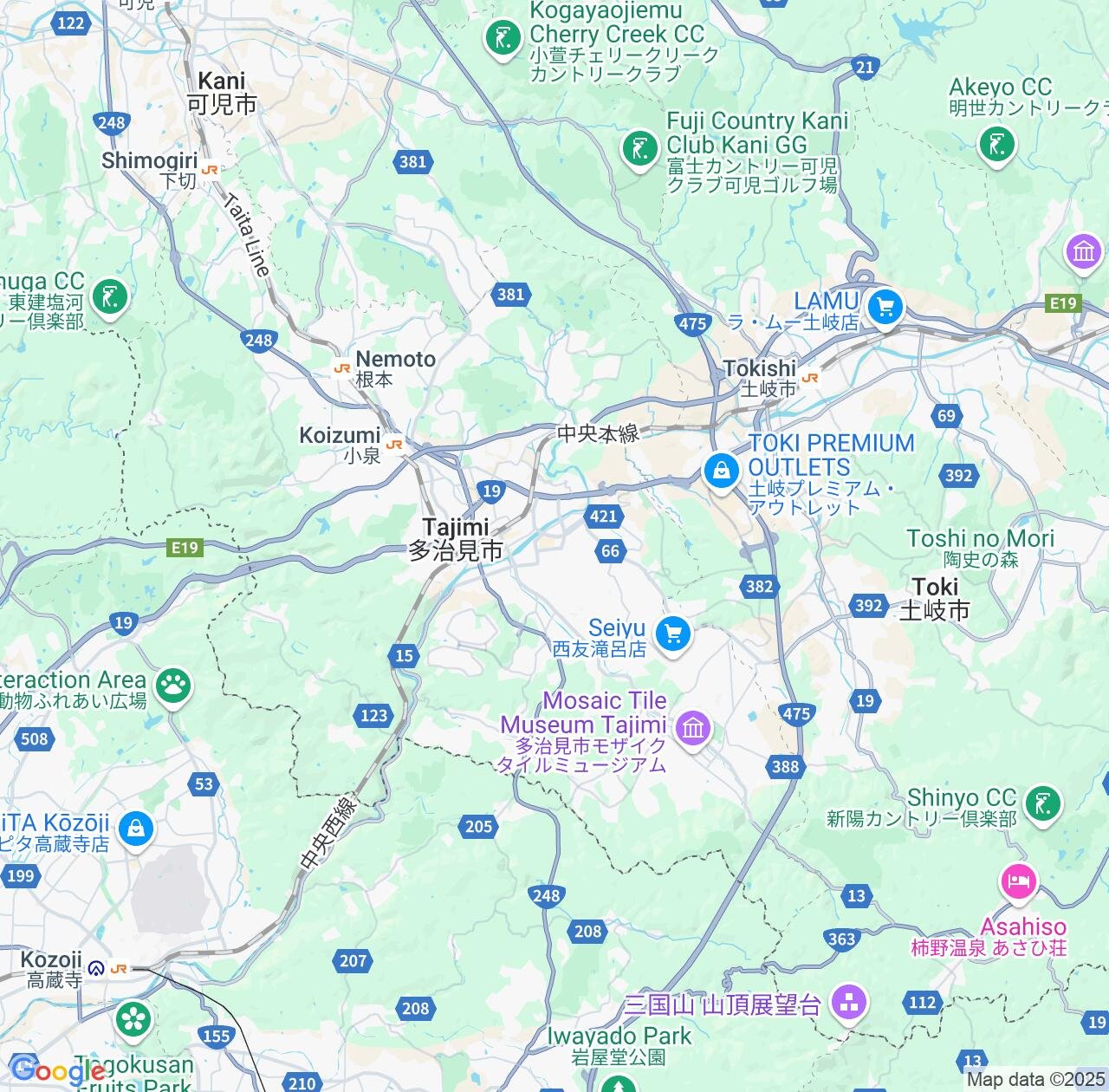 Map image for Intellectual Property Lawyers in Tajimi and Gifu IP firms at coordinates  ; .