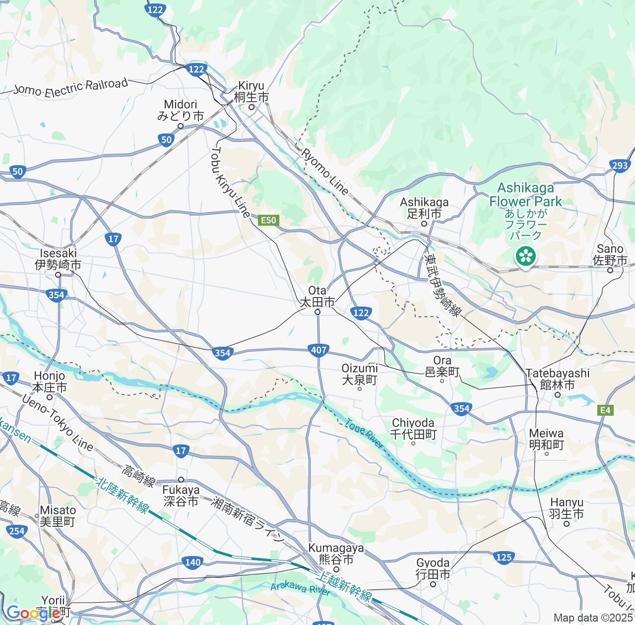 Map image for Intellectual Property Lawyers in Ota and Gunma IP firms at coordinates  ; .