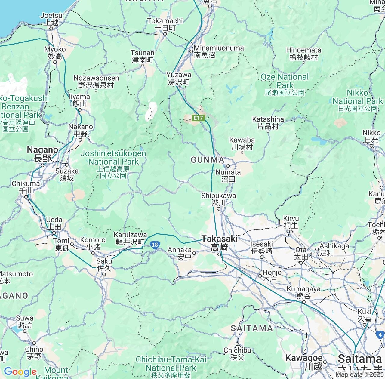 Map image for Intellectual Property Lawyers in Gunma and Japan IP firms at coordinates  ; .