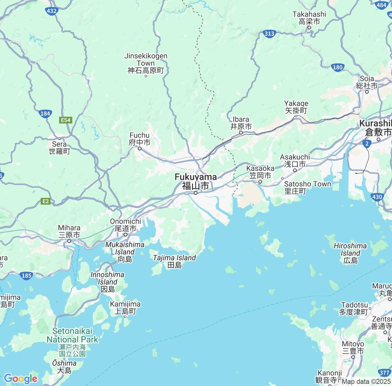 Map image for Intellectual Property Lawyers in Fukuyama and Hiroshima IP firms at coordinates  ; .