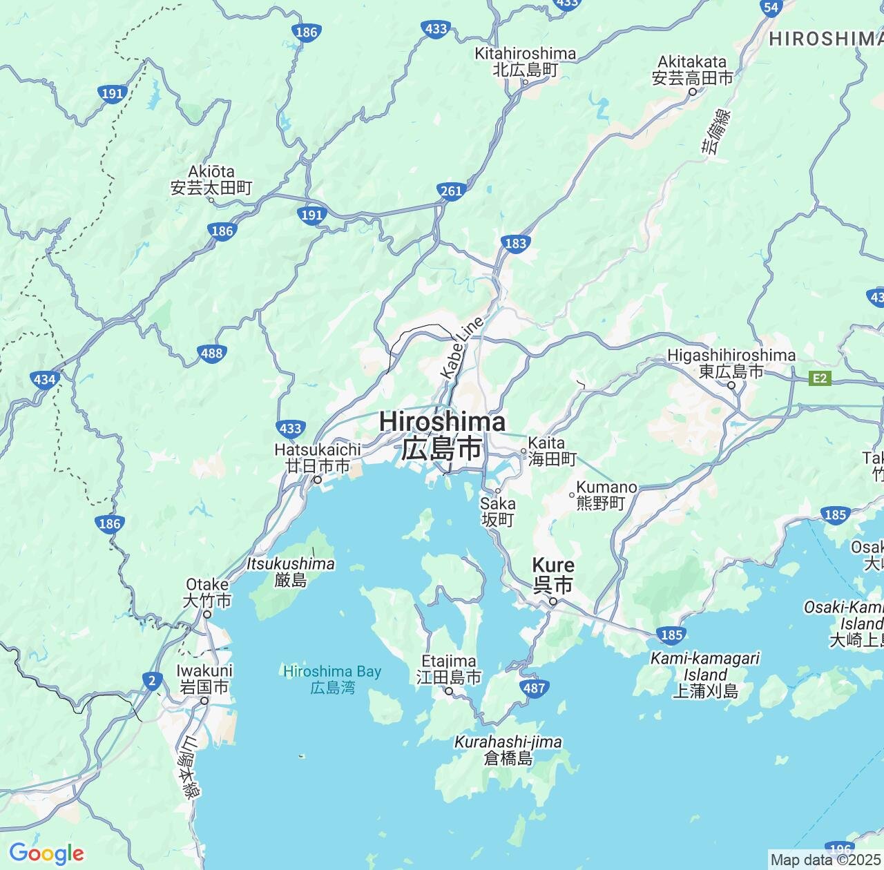 Map image for Intellectual Property Lawyers in Hiroshima and Japan IP firms at coordinates  ; .