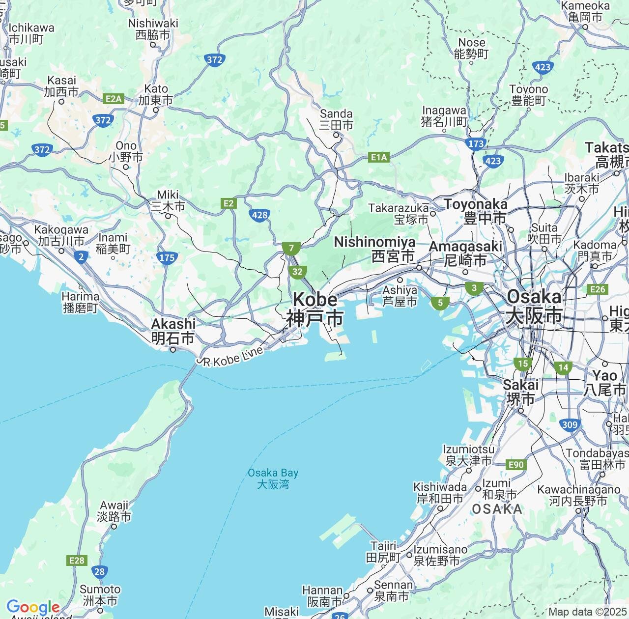 Map image for Intellectual Property Lawyers in Kobe and Hyōgo IP firms at coordinates  ; .