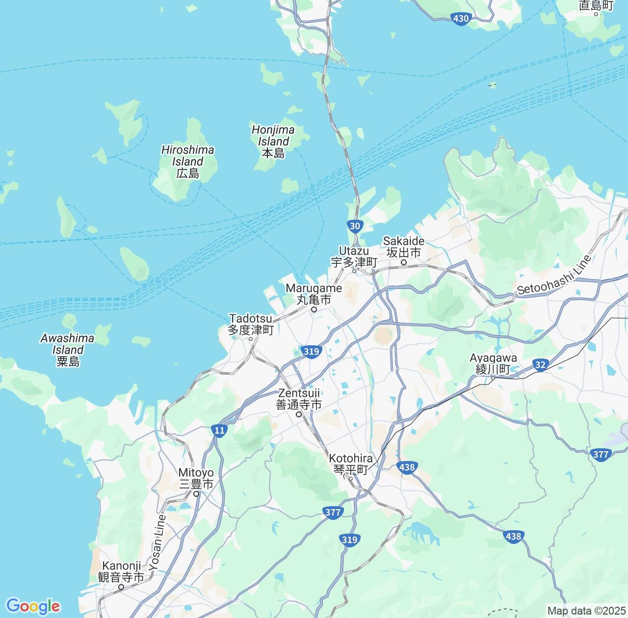 Map image for Intellectual Property Lawyers in Marugame and Kagawa IP firms at coordinates  ; .