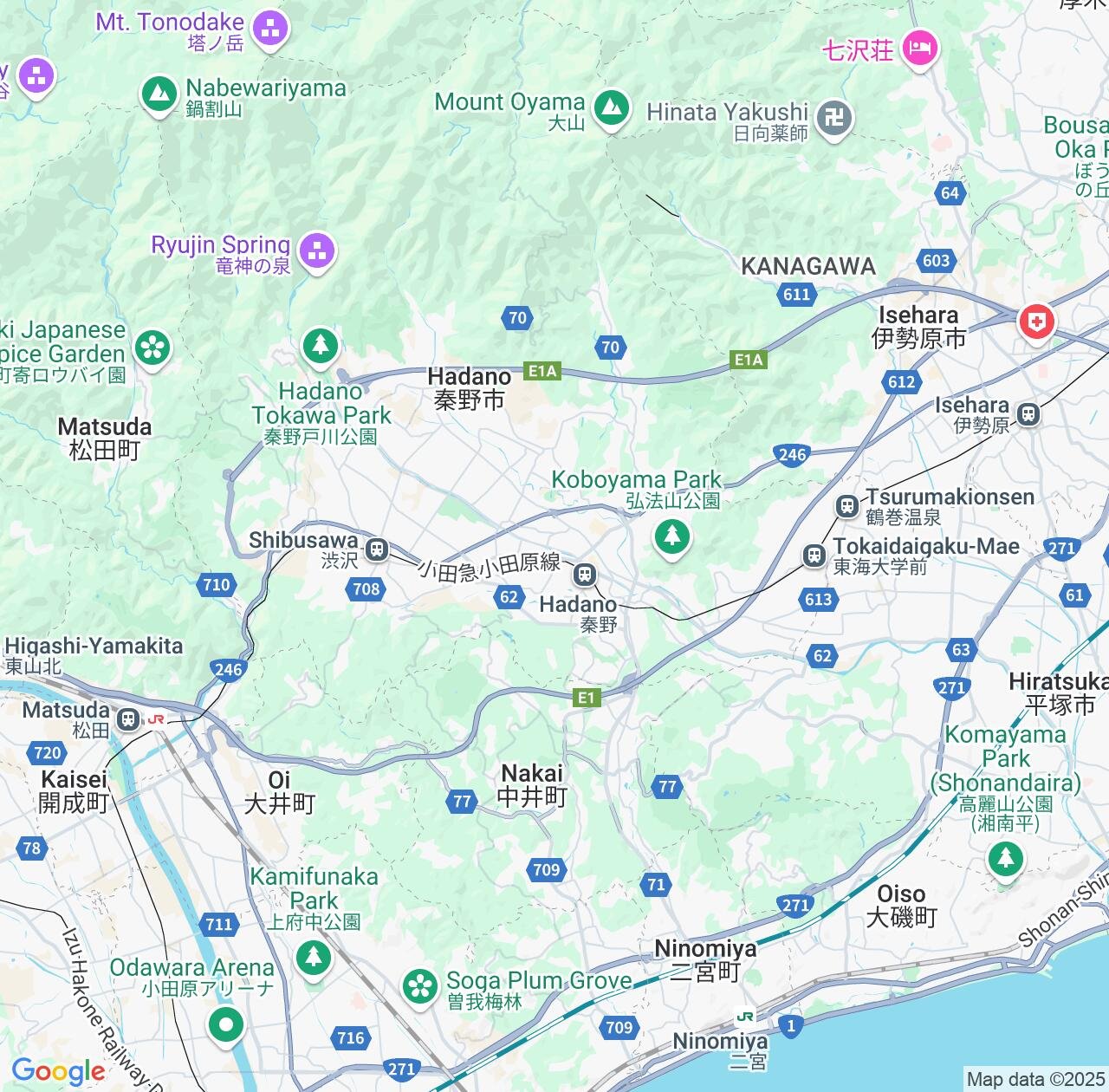 Map image for Intellectual Property Lawyers in Hadano and Kanagawa IP firms at coordinates  ; .