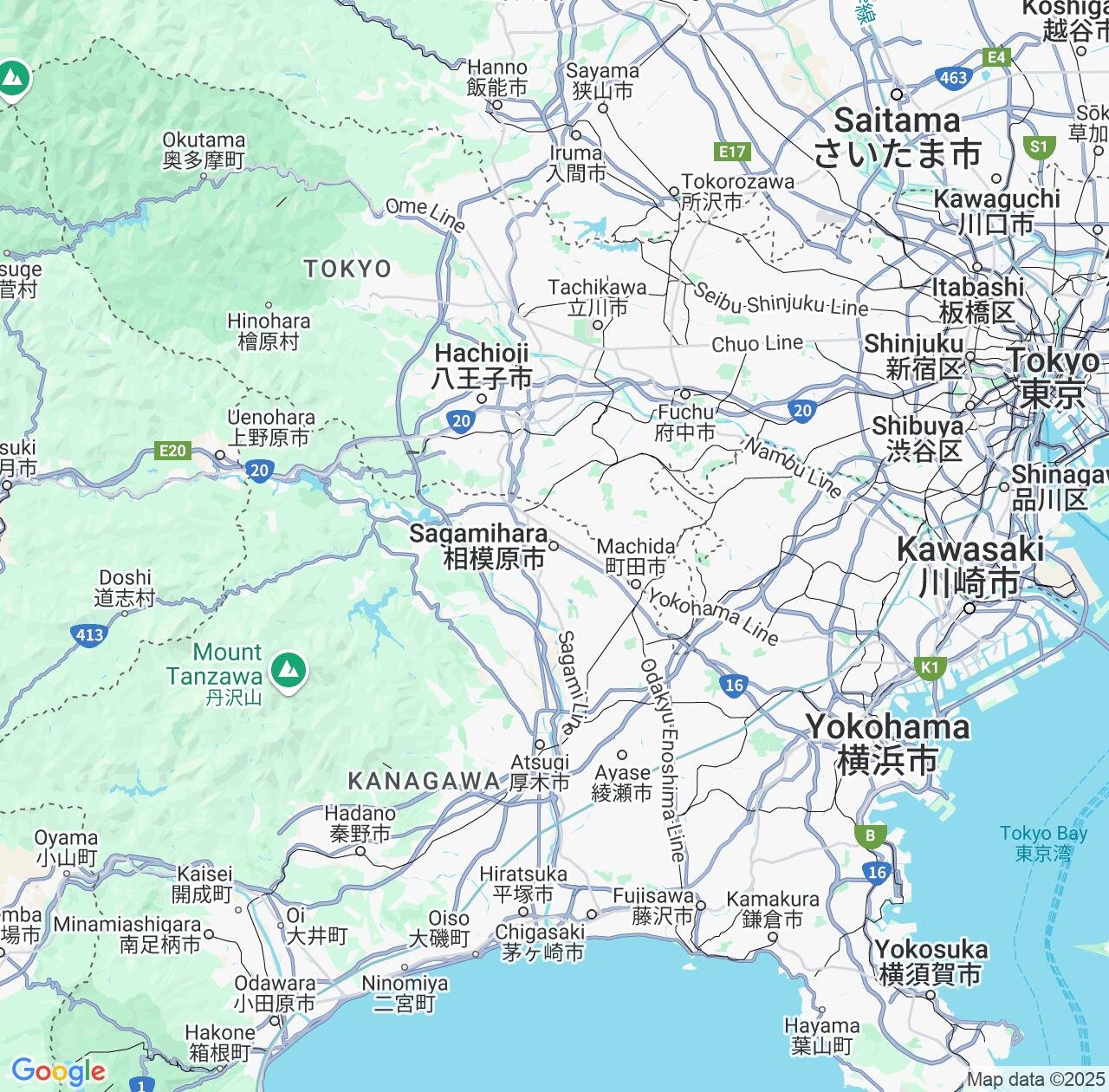 Map image for Intellectual Property Lawyers in Sagamihara and Kanagawa IP firms at coordinates  ; .