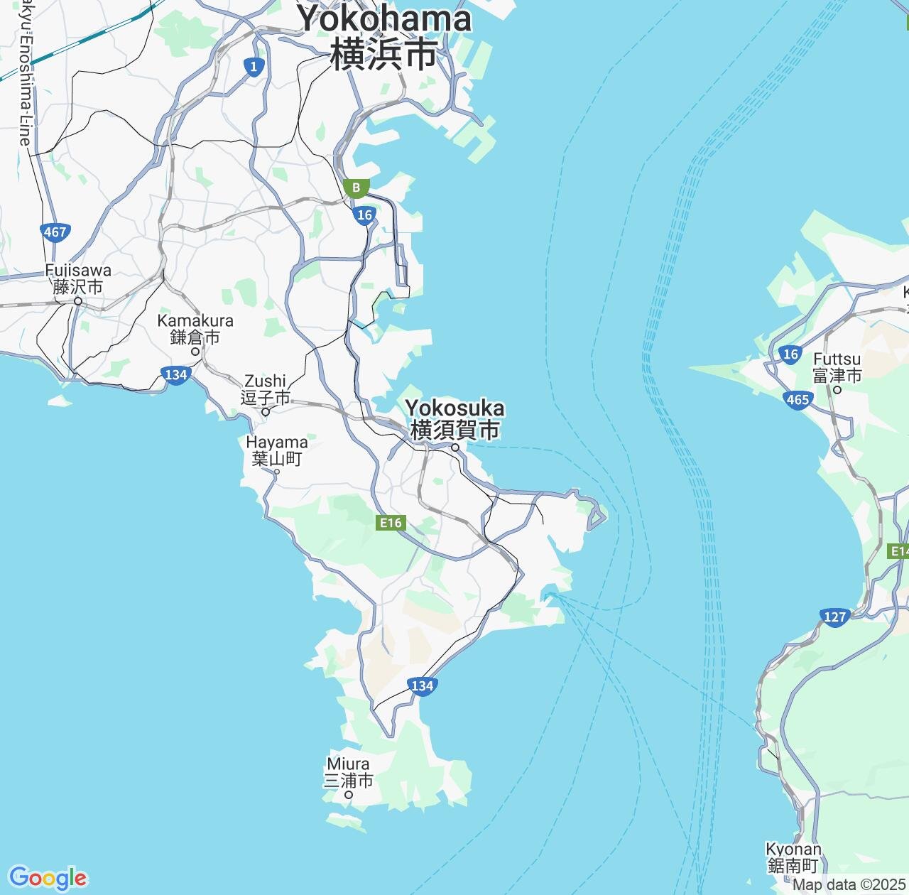 Map image for Intellectual Property Lawyers in Yokosuka and Kanagawa IP firms at coordinates  ; .