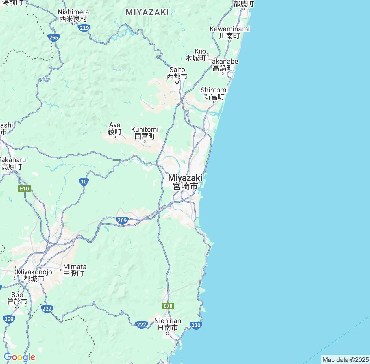 Map image for Intellectual Property Lawyers in Miyazaki and Japan IP firms at coordinates  ; .