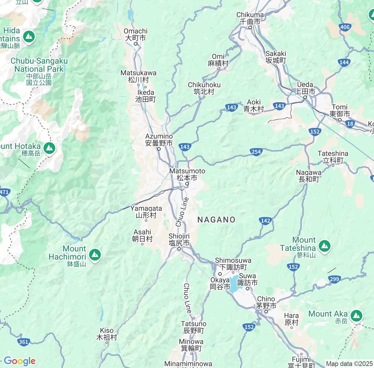 Map image for Intellectual Property Lawyers in Matsumoto and Nagano IP firms at coordinates  ; .