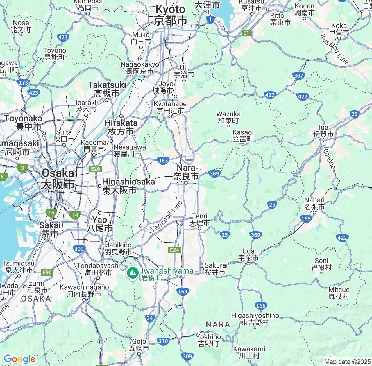 Map image for Intellectual Property Lawyers in Nara and Japan IP firms at coordinates  ; .