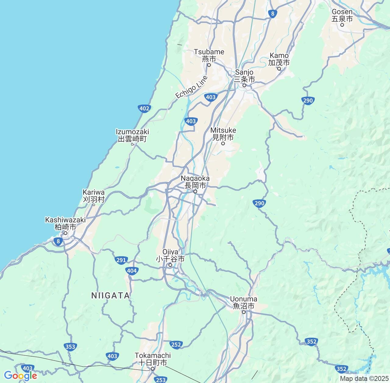 Map image for Intellectual Property Lawyers in Nagaoka and Niigata IP firms at coordinates  ; .