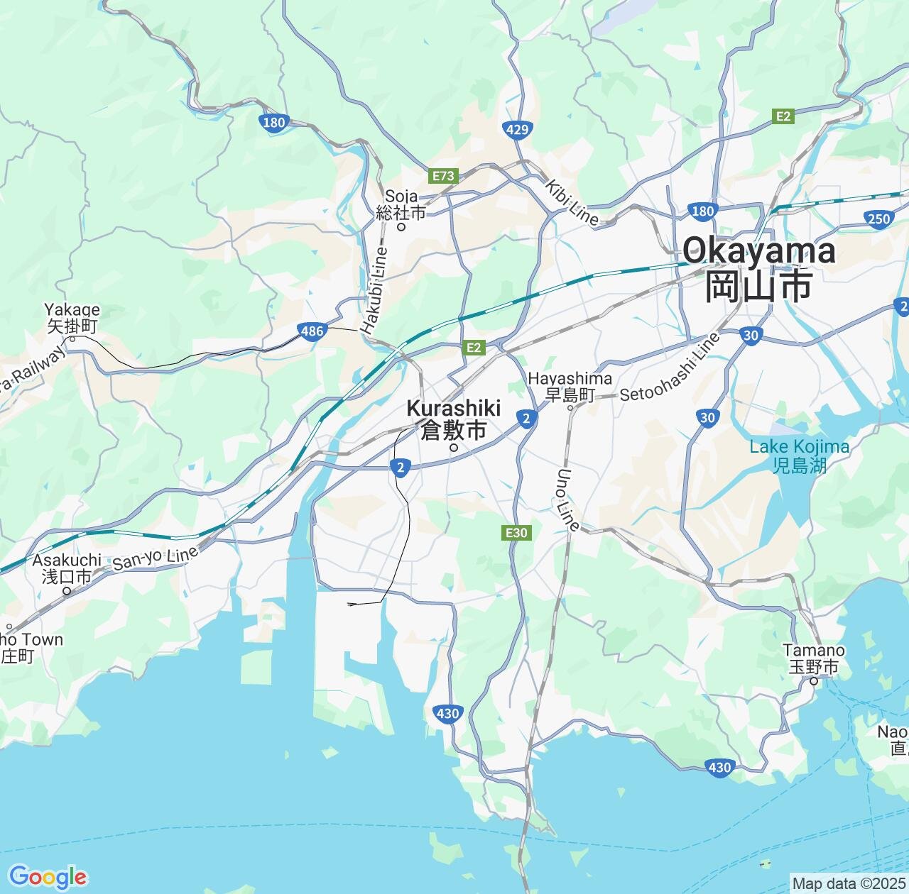 Map image for Intellectual Property Lawyers in Kurashiki and Okayama IP firms at coordinates  ; .