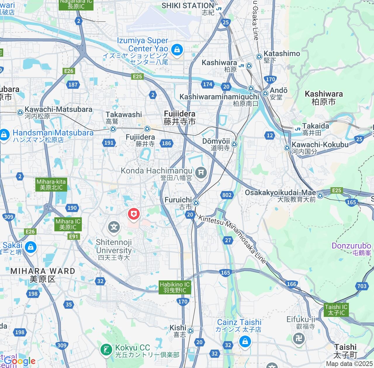 Map image for Intellectual Property Lawyers in Habikino and Osaka IP firms at coordinates  ; .