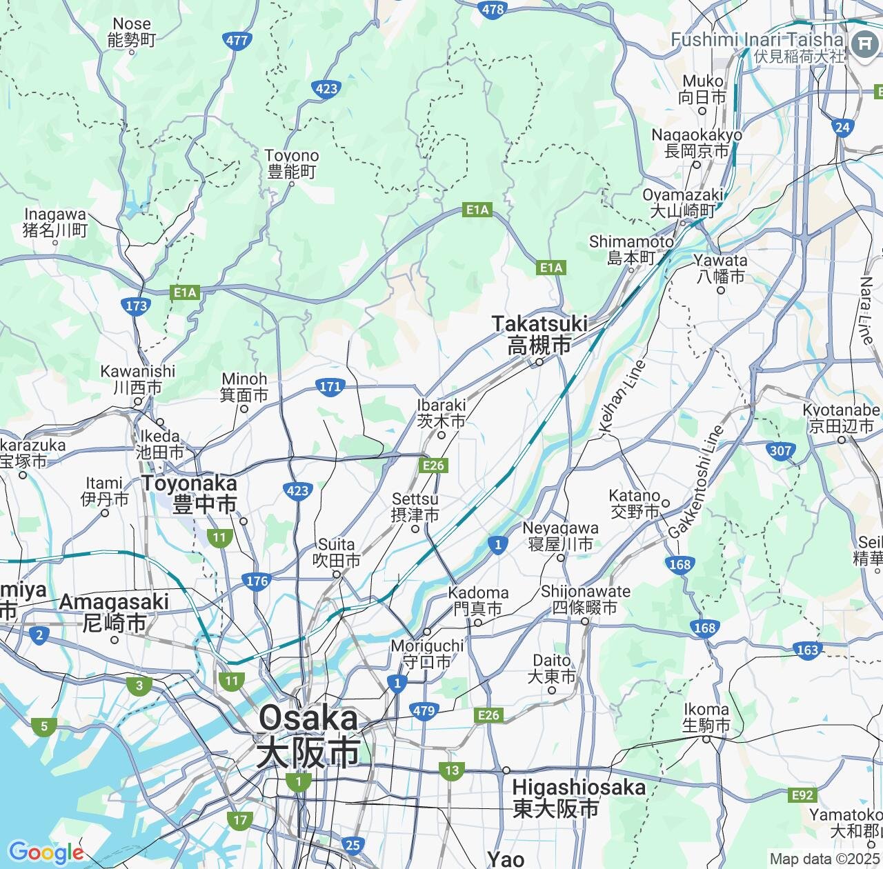 Map image for Intellectual Property Lawyers in Ibaraki and Osaka IP firms at coordinates  ; .