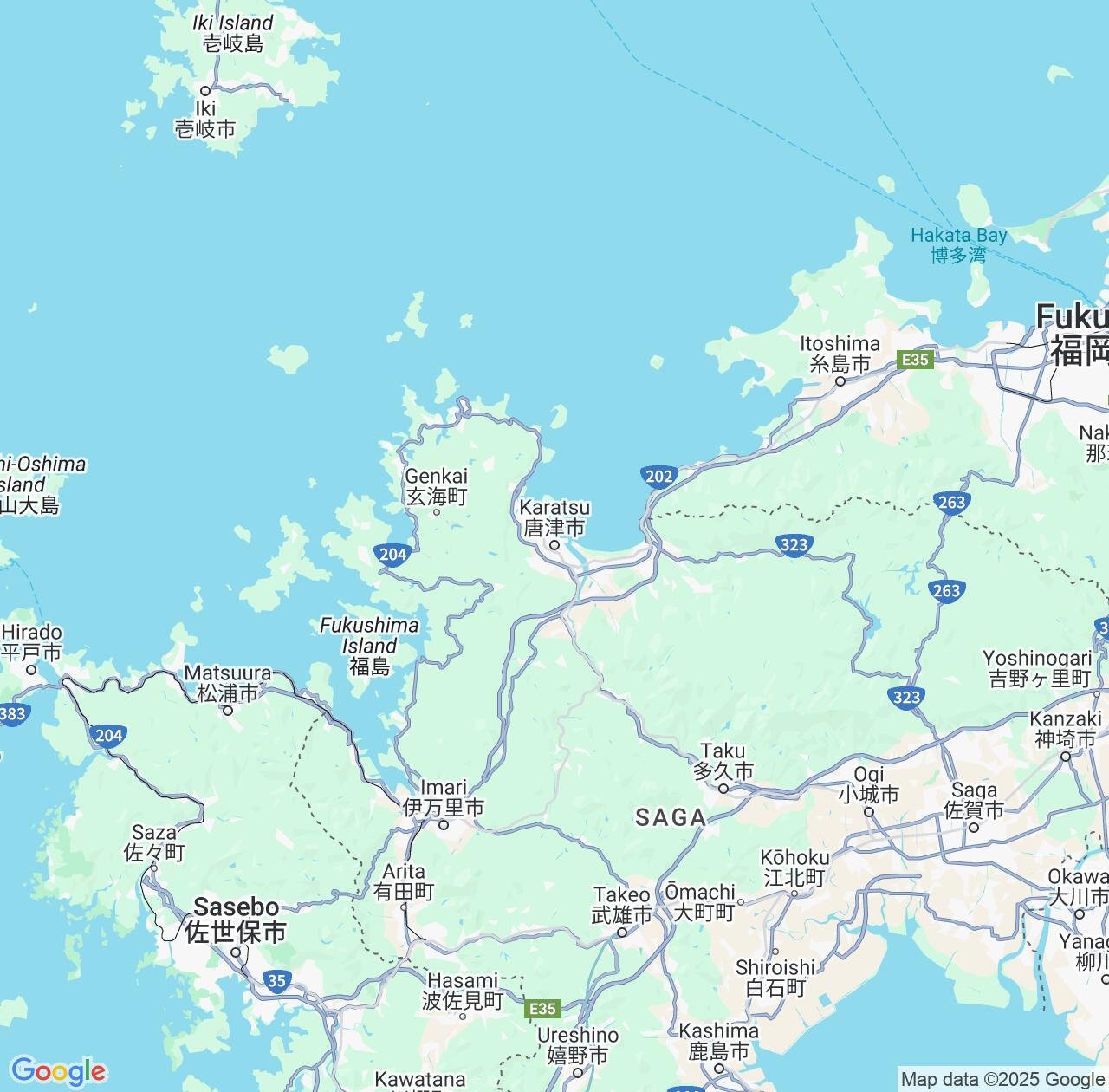Map image for Intellectual Property Lawyers in Karatsu and Saga IP firms at coordinates  ; .