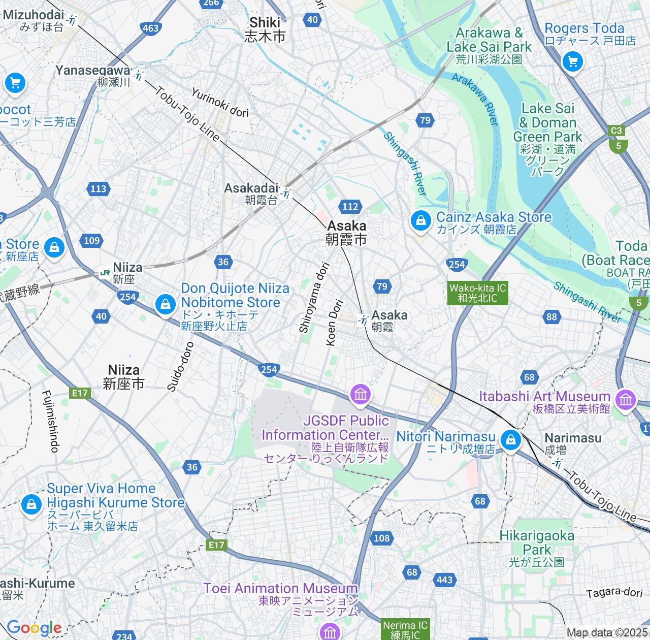 Map image for Intellectual Property Lawyers in Asaka and Saitama IP firms at coordinates  ; .