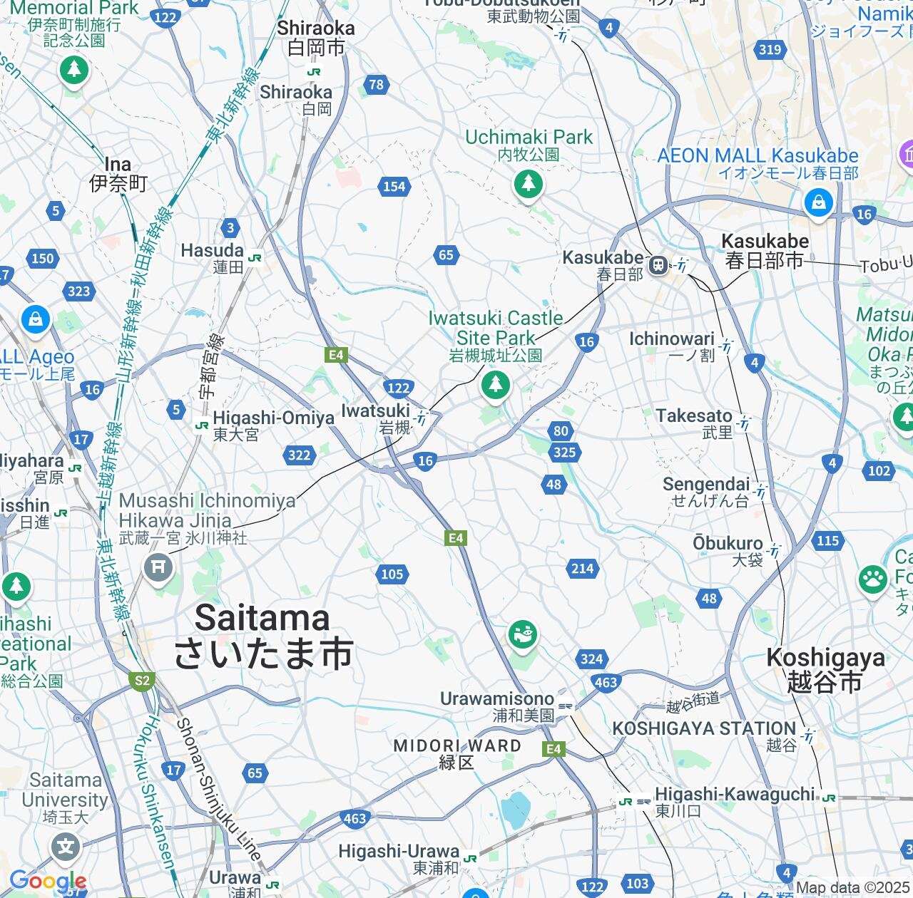 Map image for Intellectual Property Lawyers in Iwatsuki and Saitama IP firms at coordinates  ; .