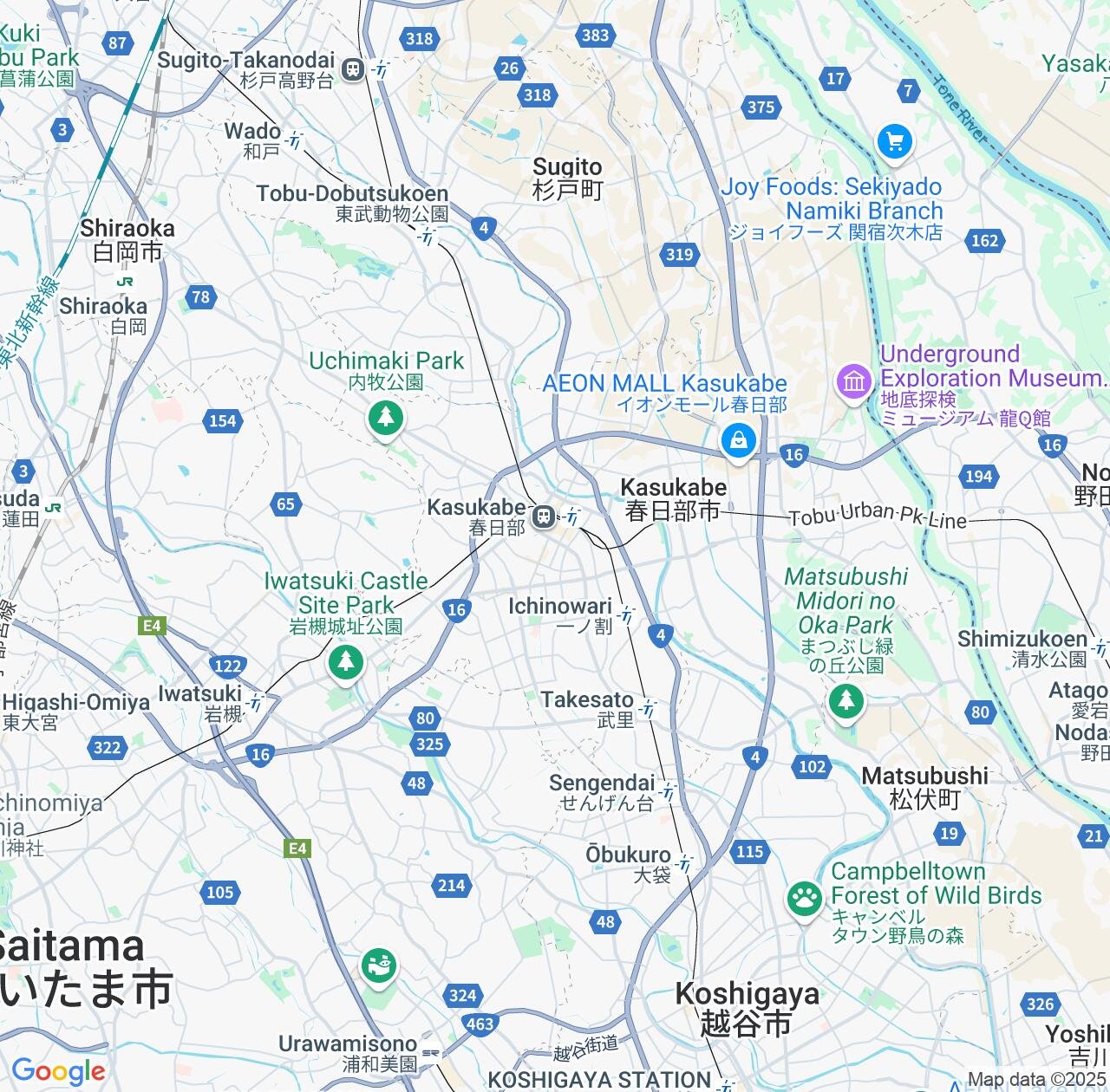Map image for Intellectual Property Lawyers in Kasukabe and Saitama IP firms at coordinates  ; .