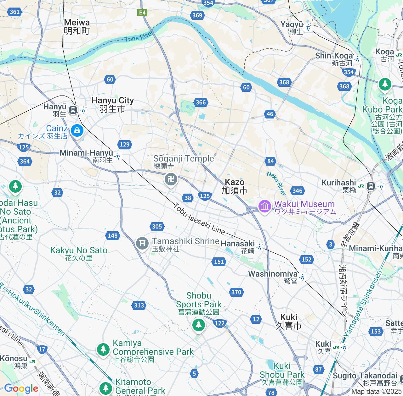 Map image for Intellectual Property Lawyers in Kazo and Saitama IP firms at coordinates  ; .