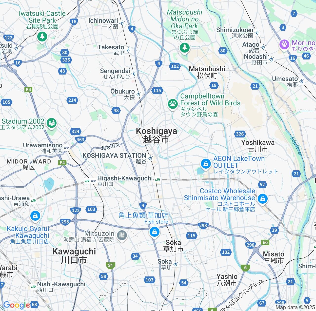 Map image for Intellectual Property Lawyers in Koshigaya and Saitama IP firms at coordinates  ; .