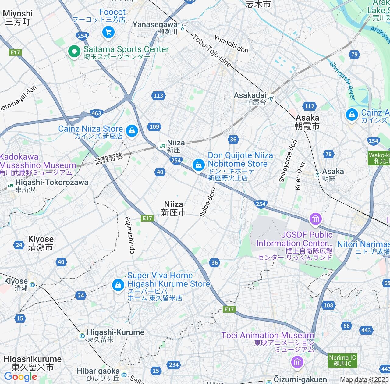 Map image for Intellectual Property Lawyers in Niiza and Saitama IP firms at coordinates  ; .