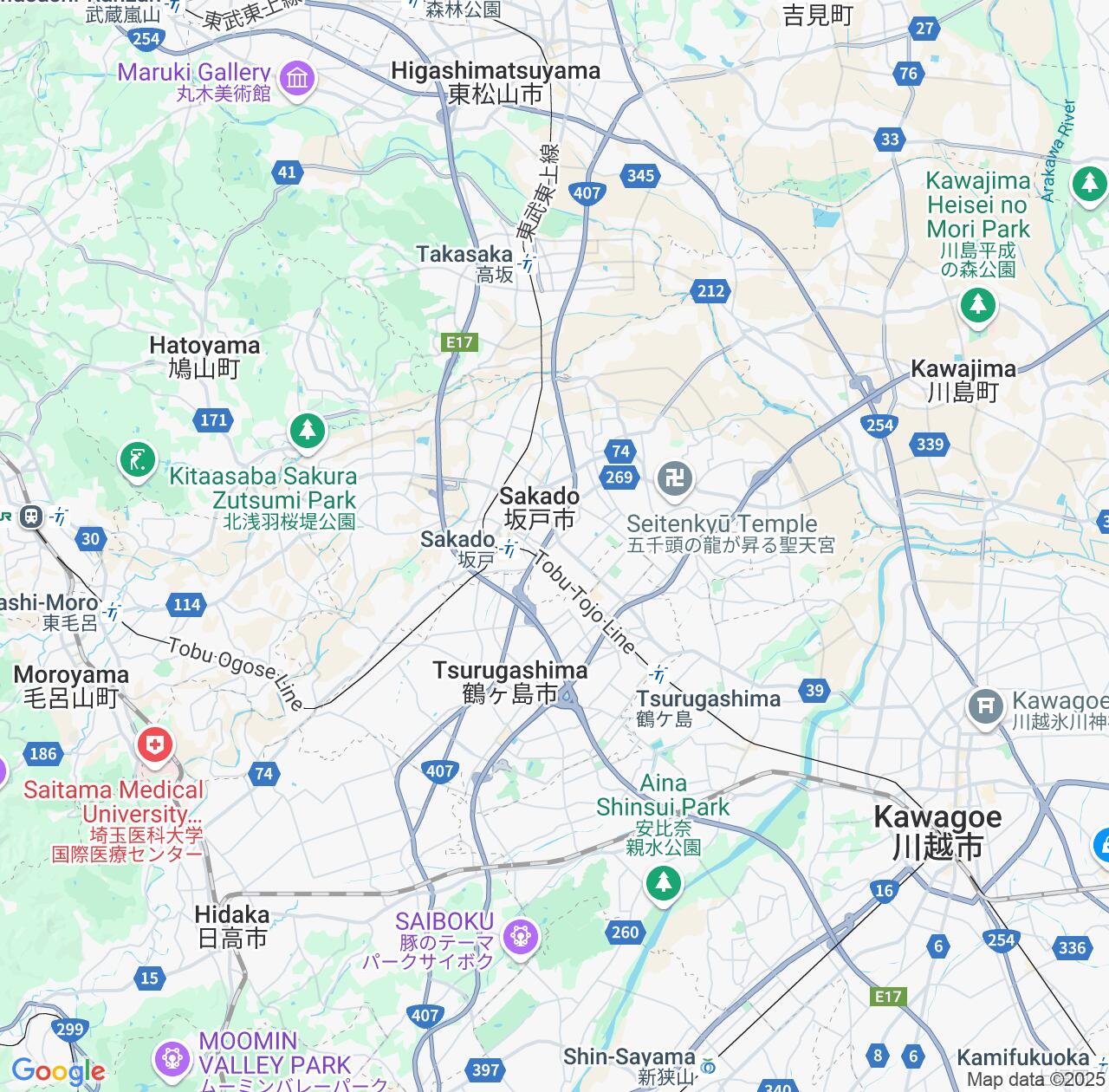 Map image for Intellectual Property Lawyers in Sakado and Saitama IP firms at coordinates  ; .