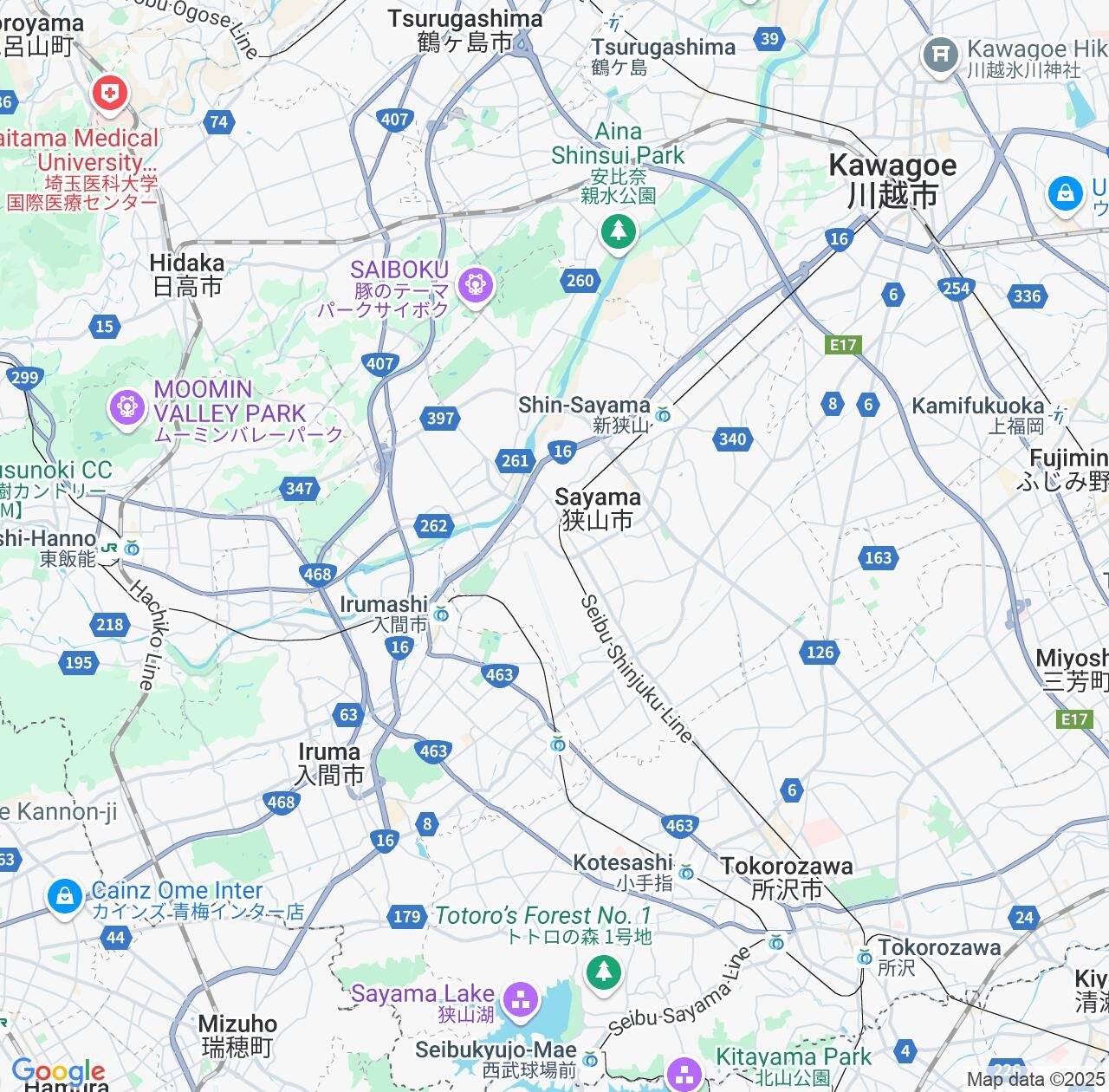 Map image for Intellectual Property Lawyers in Sayama and Saitama IP firms at coordinates  ; .