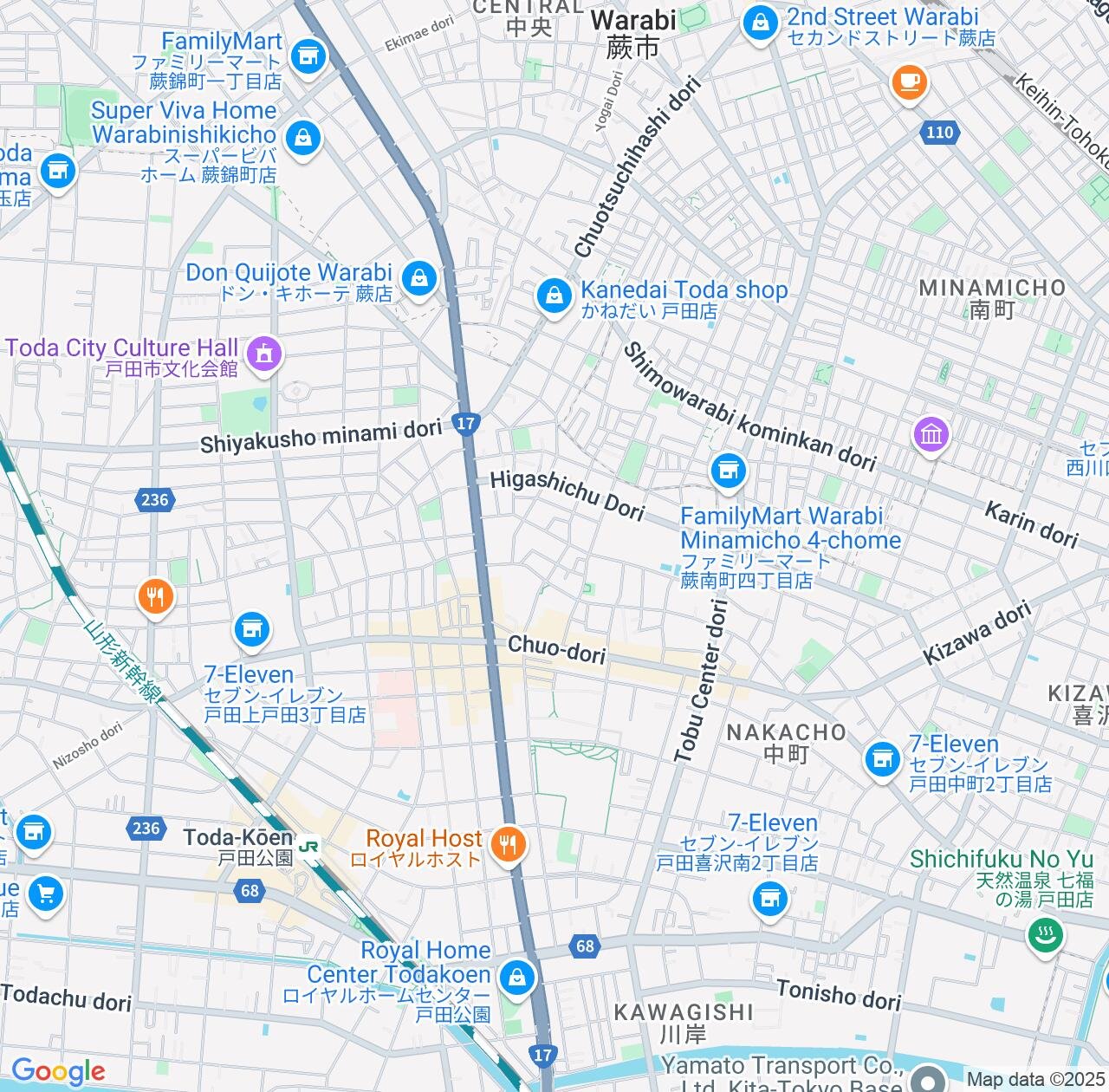 Map image for Intellectual Property Lawyers in Shimotoda and Saitama IP firms at coordinates  ; .