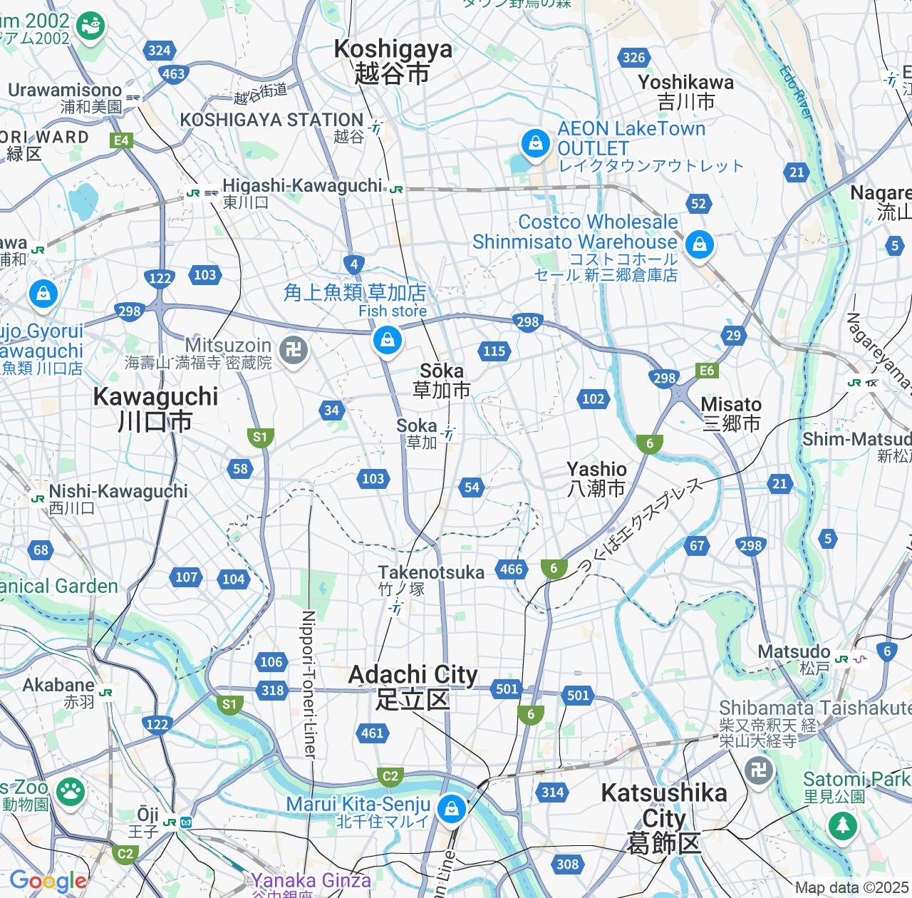 Map image for Intellectual Property Lawyers in Soka and Saitama IP firms at coordinates  ; .