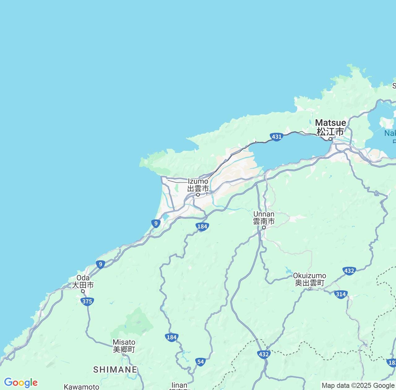 Map image for Intellectual Property Lawyers in Izumo and Shimane IP firms at coordinates  ; .