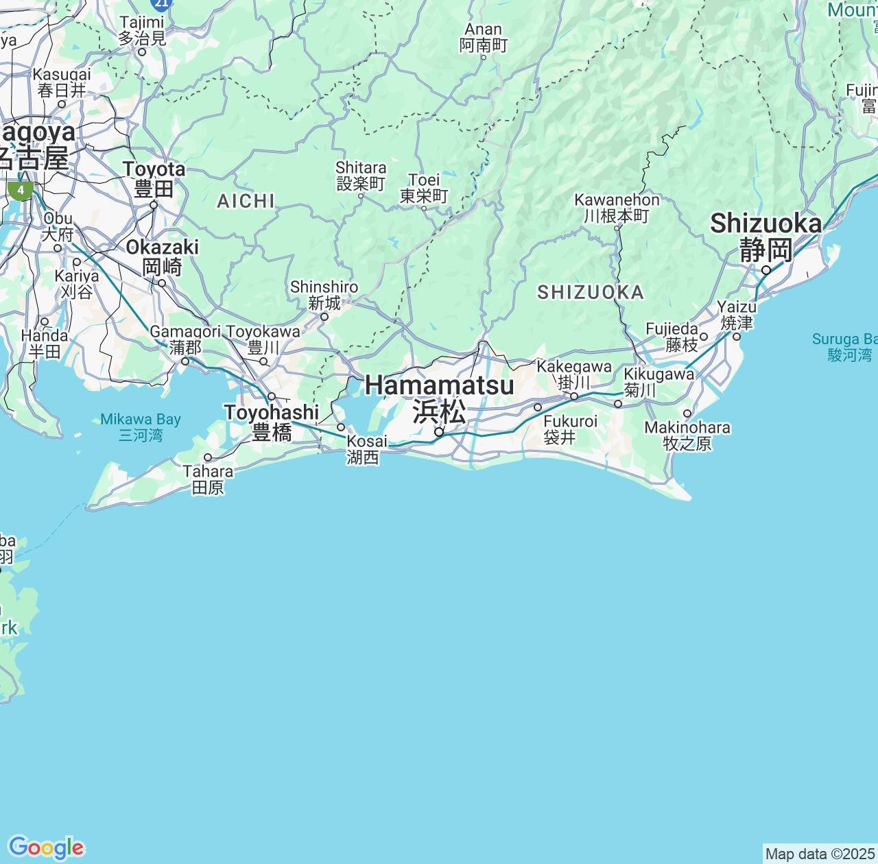 Map image for Intellectual Property Lawyers in Hamamatsu and Shizuoka IP firms at coordinates  ; .
