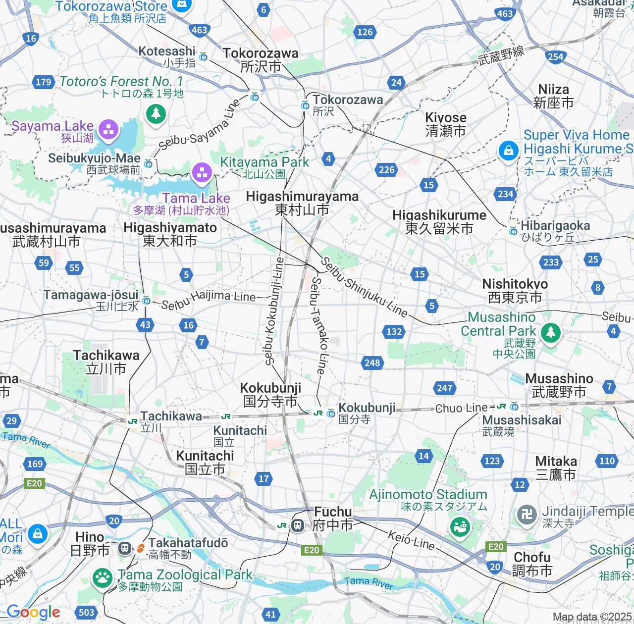 Map image for Intellectual Property Lawyers in Kodaira and Tokyo IP firms at coordinates  ; .