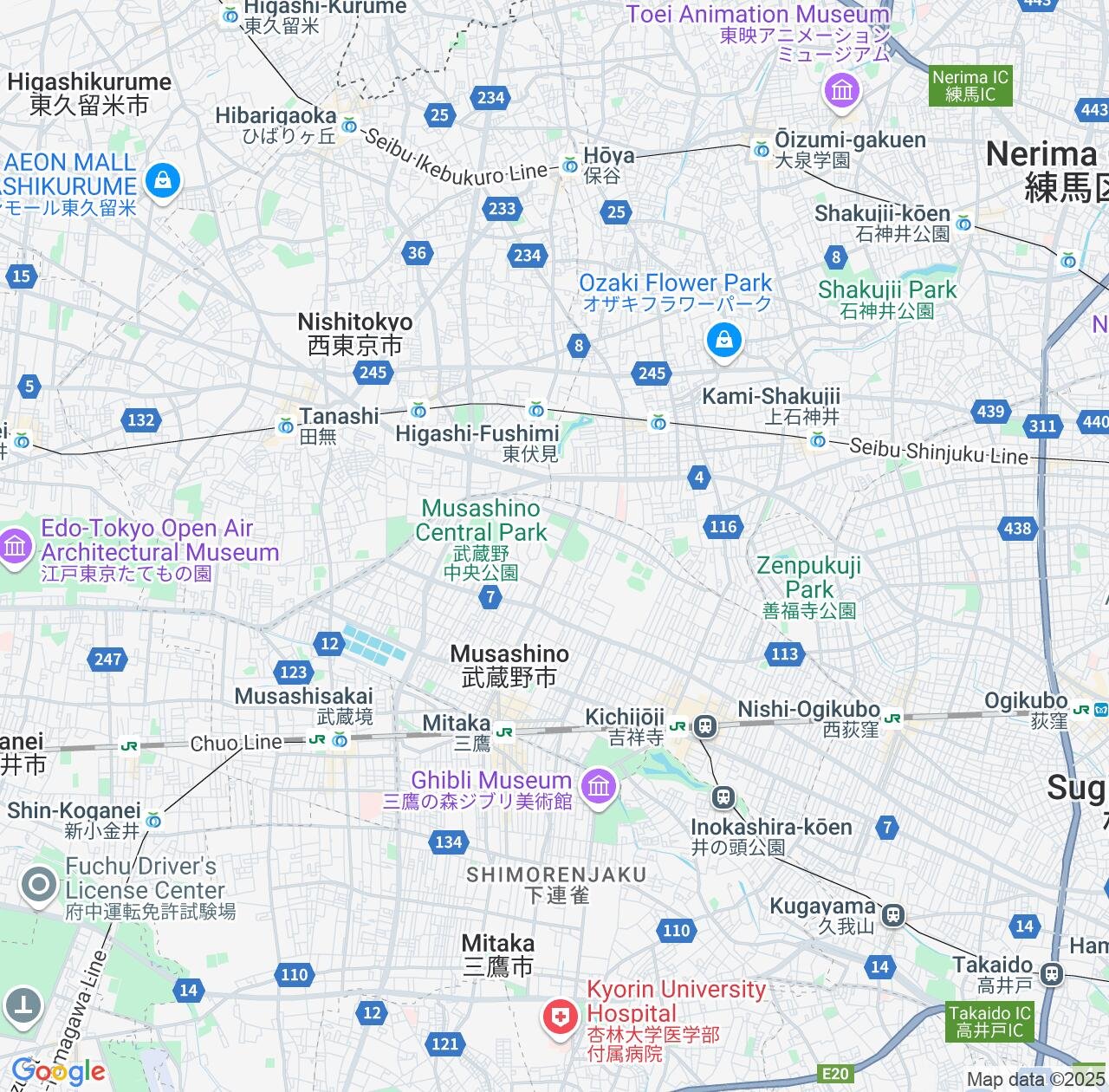 Map image for Intellectual Property Lawyers in Musashino and Tokyo IP firms at coordinates  ; .