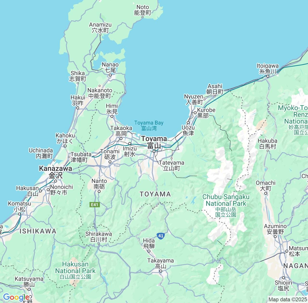 Map image for Intellectual Property Lawyers in Toyama and Japan IP firms at coordinates  ; .