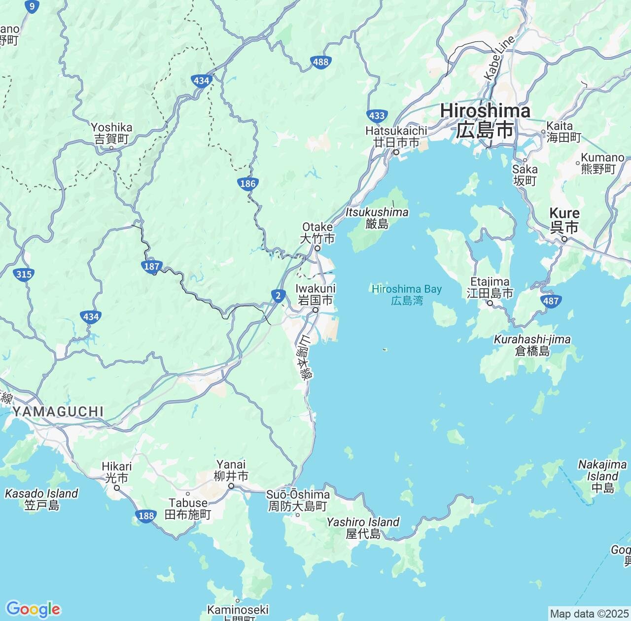 Map image for Intellectual Property Lawyers in Iwakuni and Yamaguchi IP firms at coordinates  ; .
