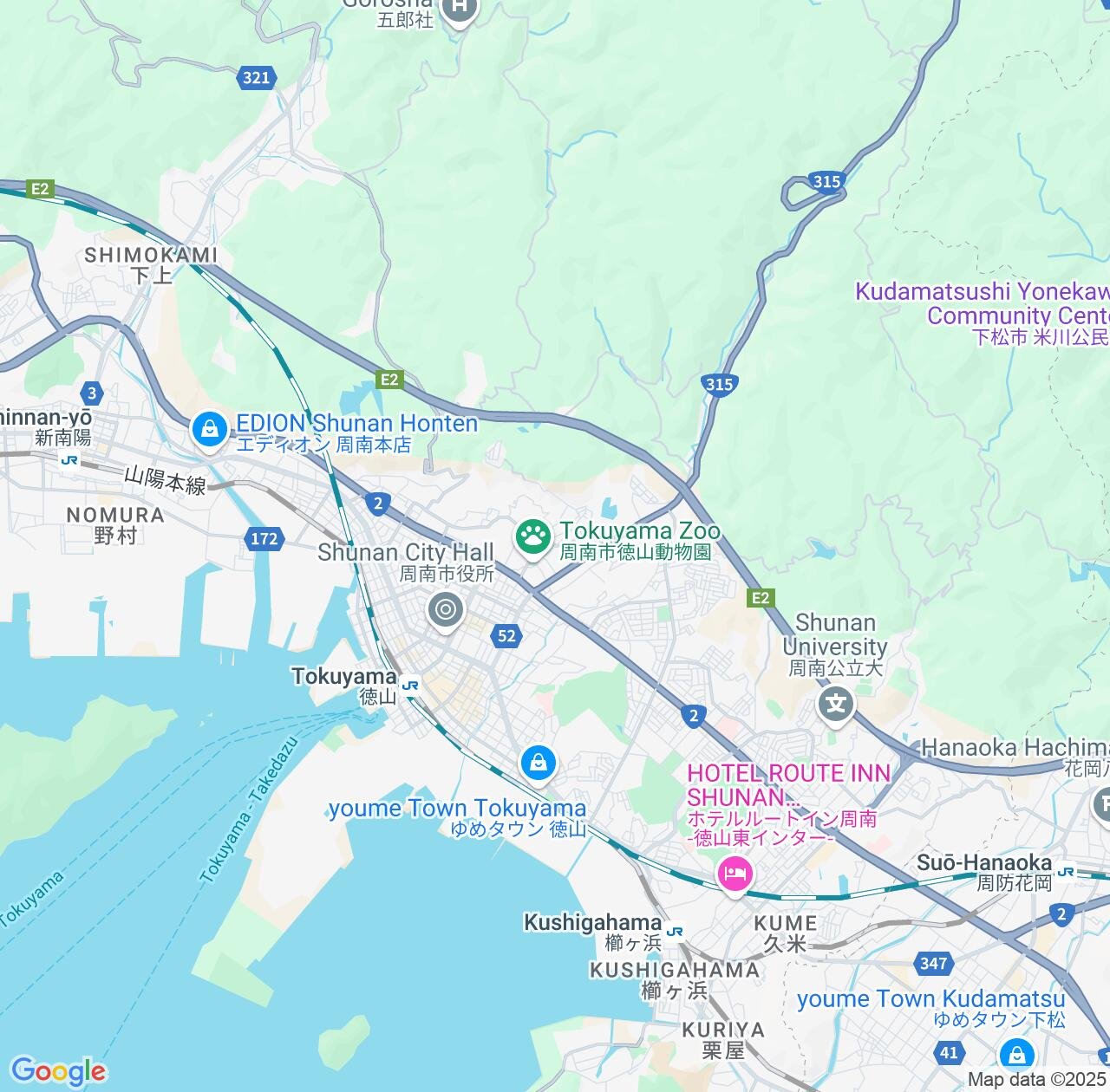 Map image for Intellectual Property Lawyers in Tokuyama and Yamaguchi IP firms at coordinates  ; .