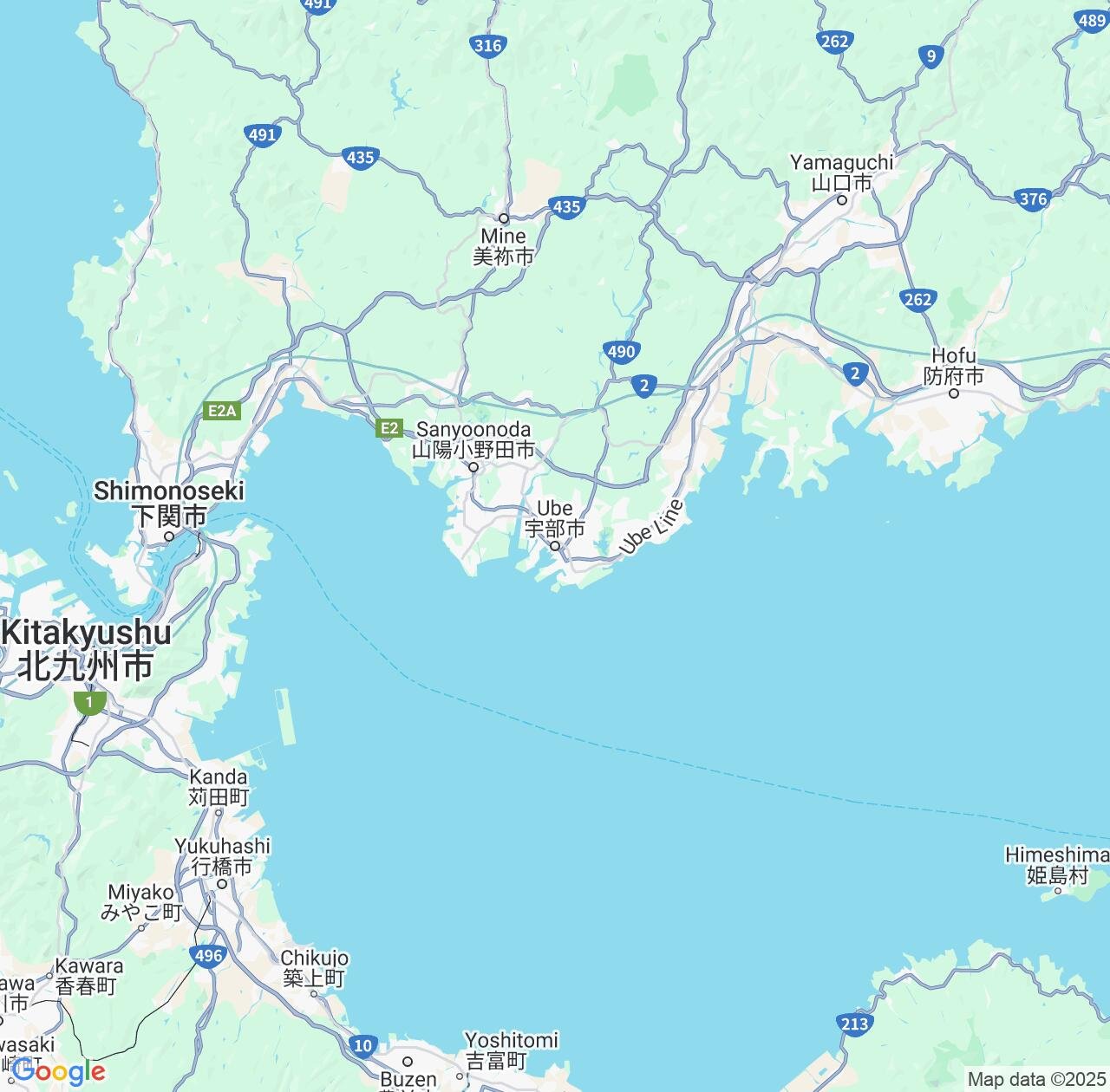 Map image for Intellectual Property Lawyers in Ube and Yamaguchi IP firms at coordinates  ; .