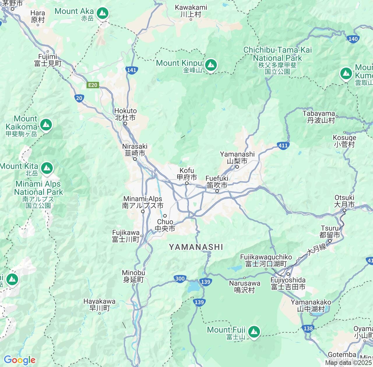 Map image for Intellectual Property Lawyers in Kofu and Yamanashi IP firms at coordinates  ; .