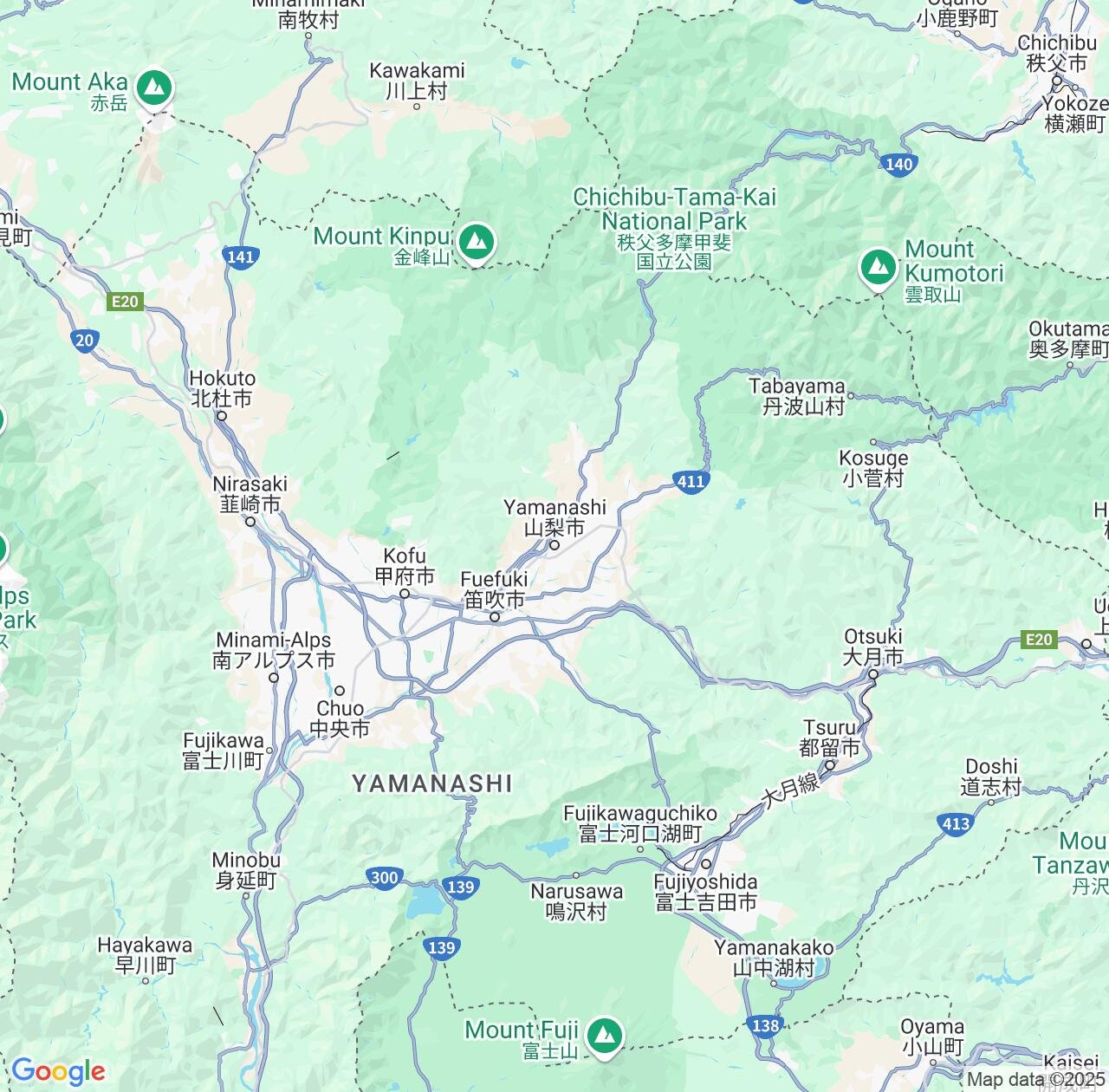 Map image for Intellectual Property Lawyers in Yamanashi and Japan IP firms at coordinates  ; .