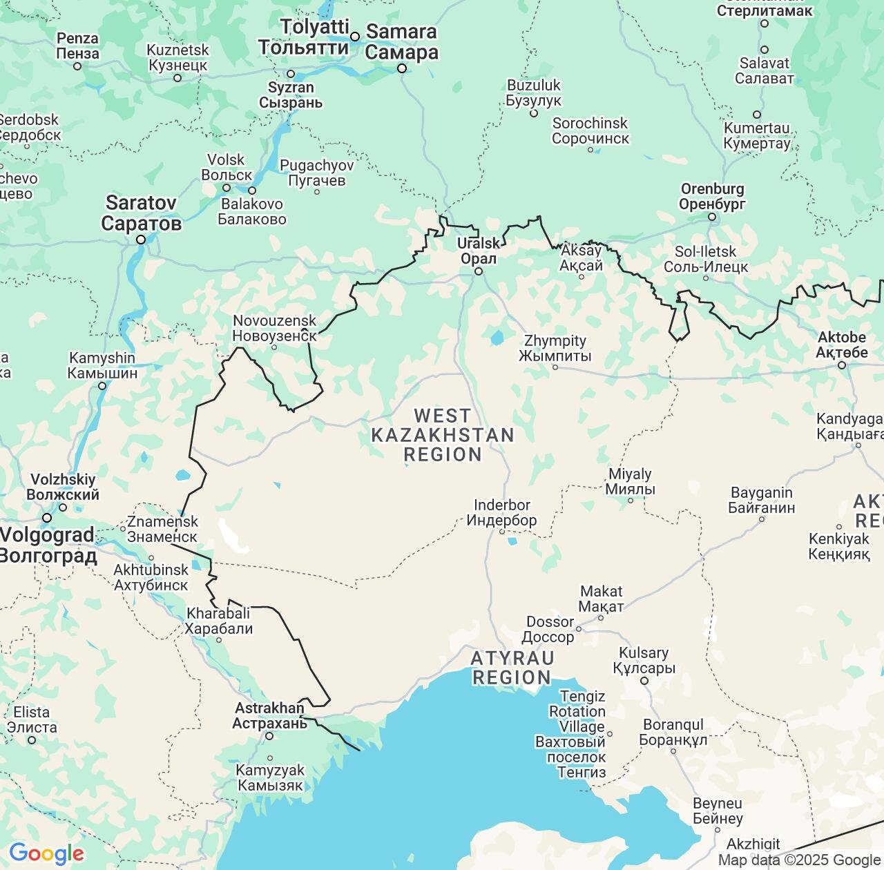 Map image for Intellectual Property Lawyers in Batys Qazaqstan and Kazakhstan IP firms at coordinates  ; .