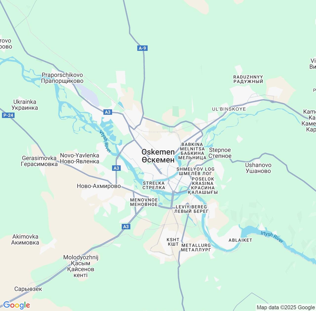 Map image for Intellectual Property Lawyers in Ust-Kamenogorsk and East Kazakhstan IP firms at coordinates  ; .