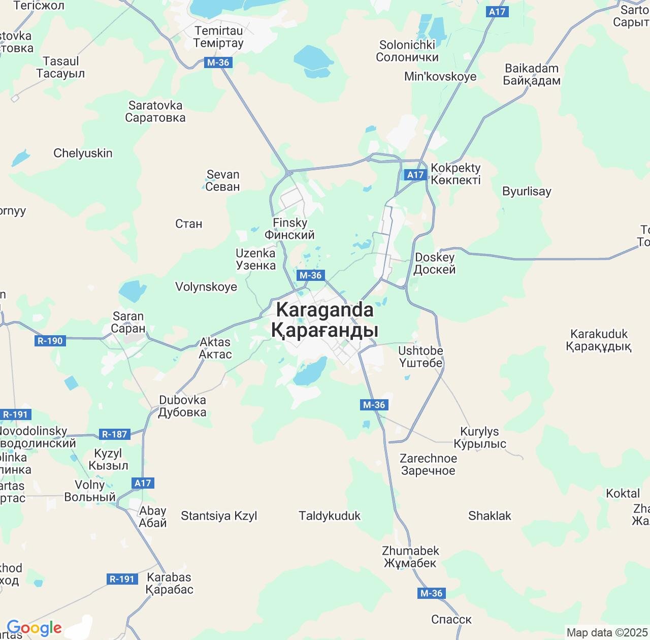Map image for Intellectual Property Lawyers in Karagandy and Karaganda IP firms at coordinates  ; .
