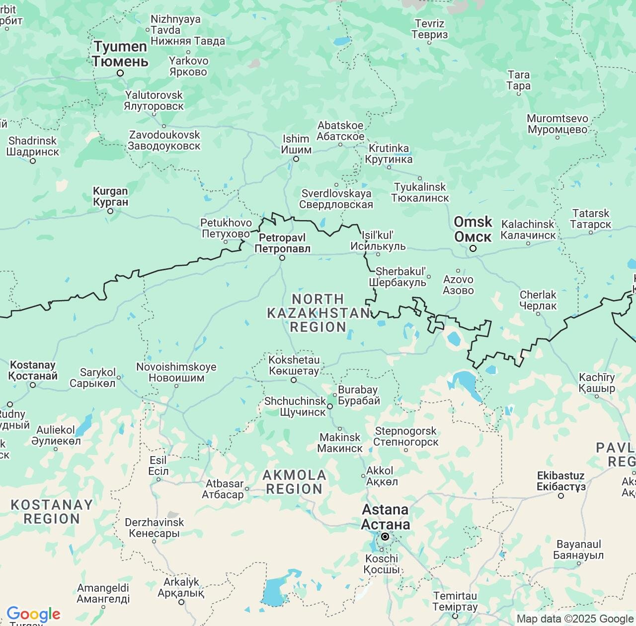 Map image for Intellectual Property Lawyers in North Kazakhstan and Kazakhstan IP firms at coordinates  ; .