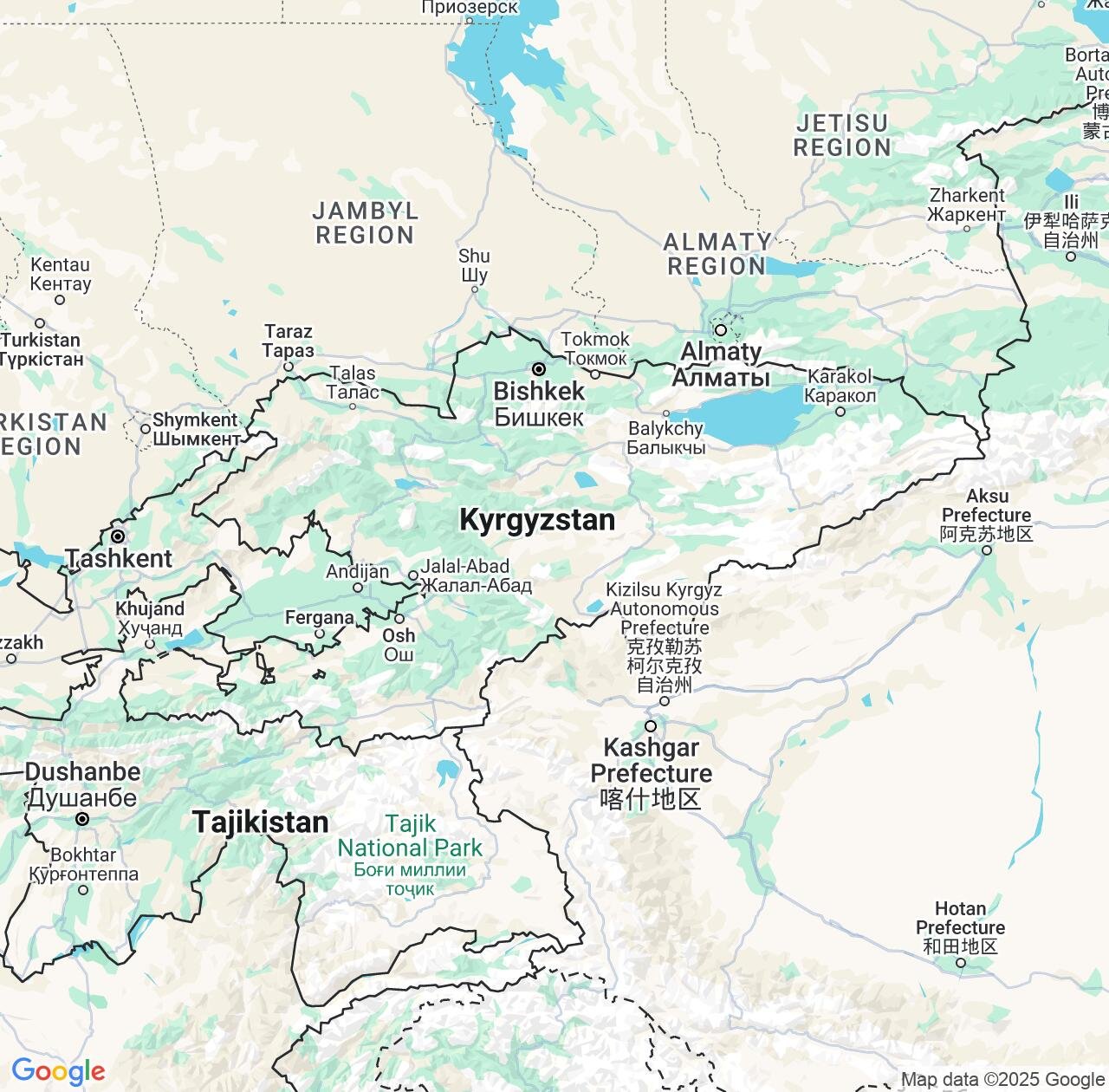 Map image for Intellectual Property Lawyers in Kyrgyzstan and Asia IP firms at coordinates  ; .