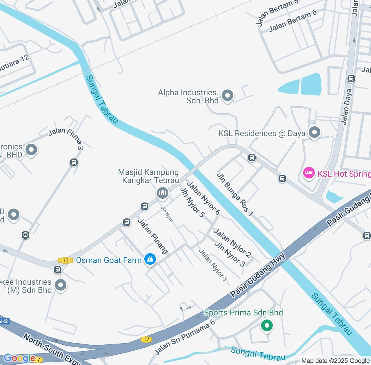 Map image for Intellectual Property Lawyers in Kampung Kangkar Teberau and Johor IP firms at coordinates  ; .