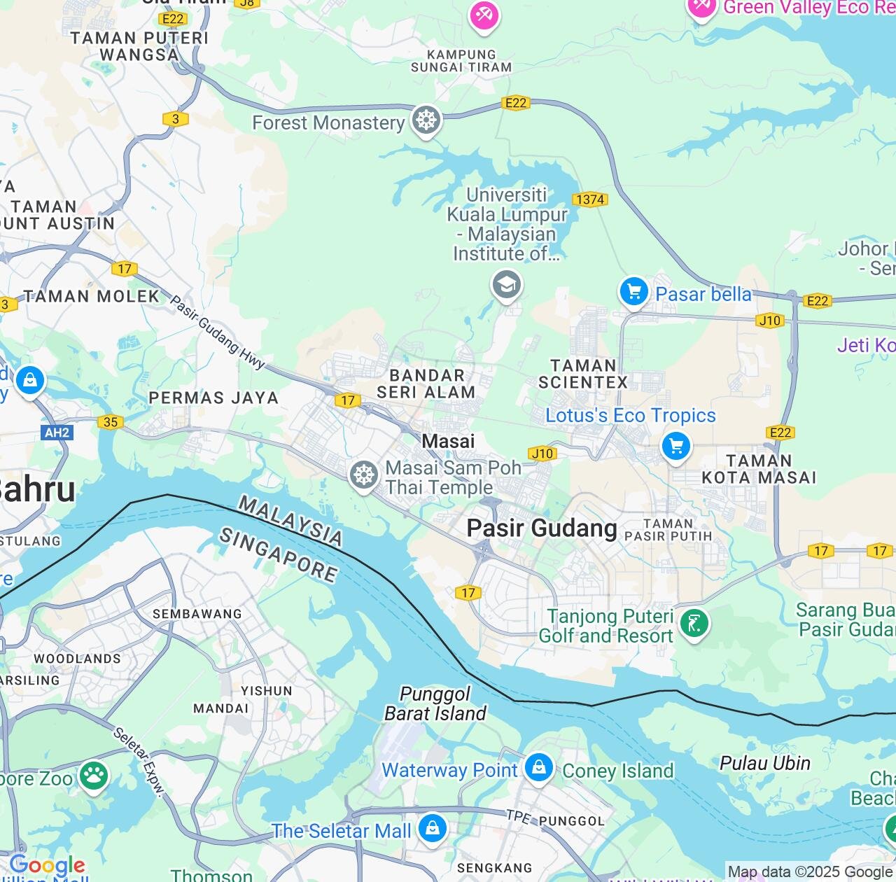 Map image for Intellectual Property Lawyers in Masai and Johor IP firms at coordinates  ; .