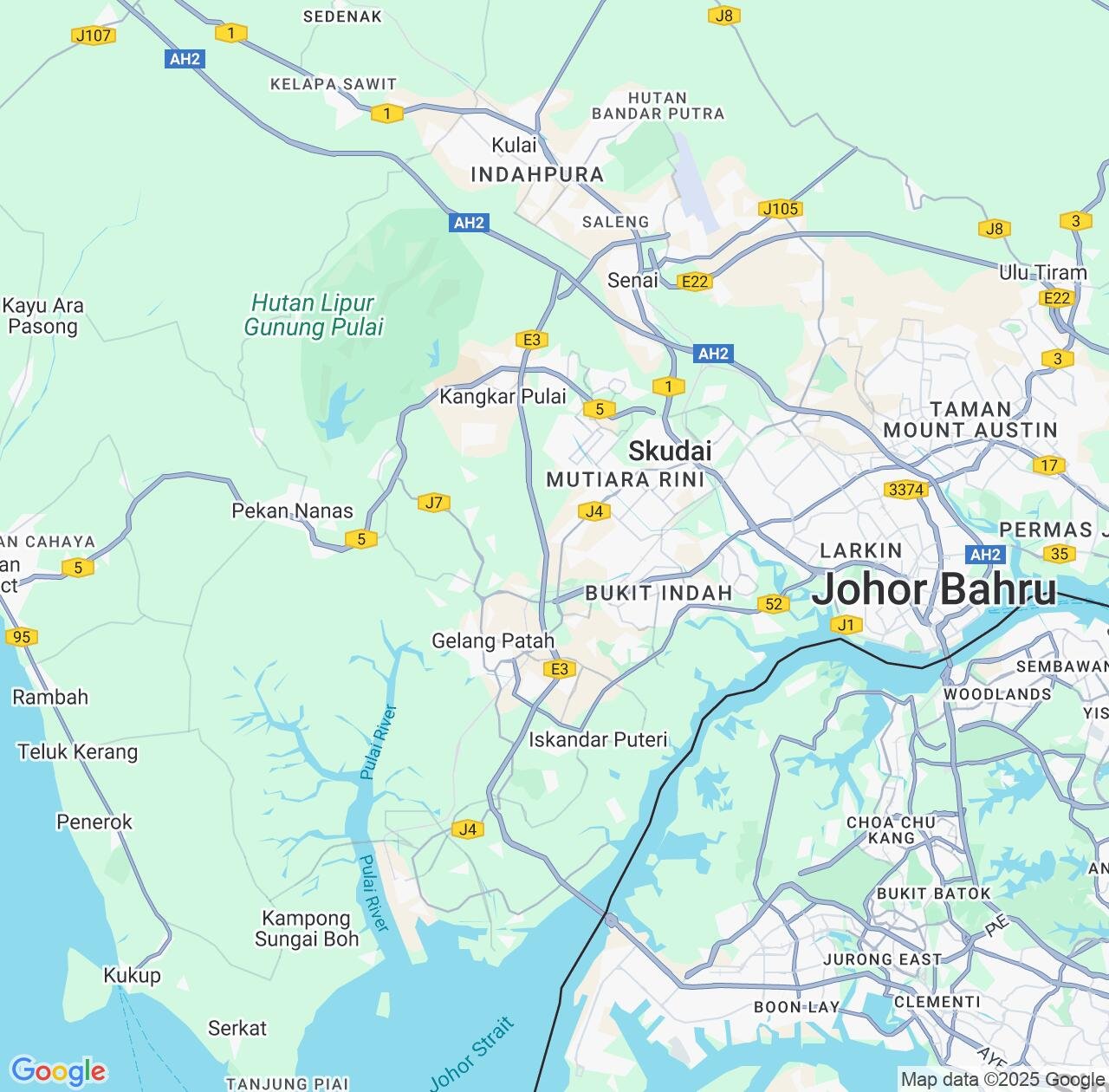 Map image for Intellectual Property Lawyers in Mukim Pulai and Johor IP firms at coordinates  ; .