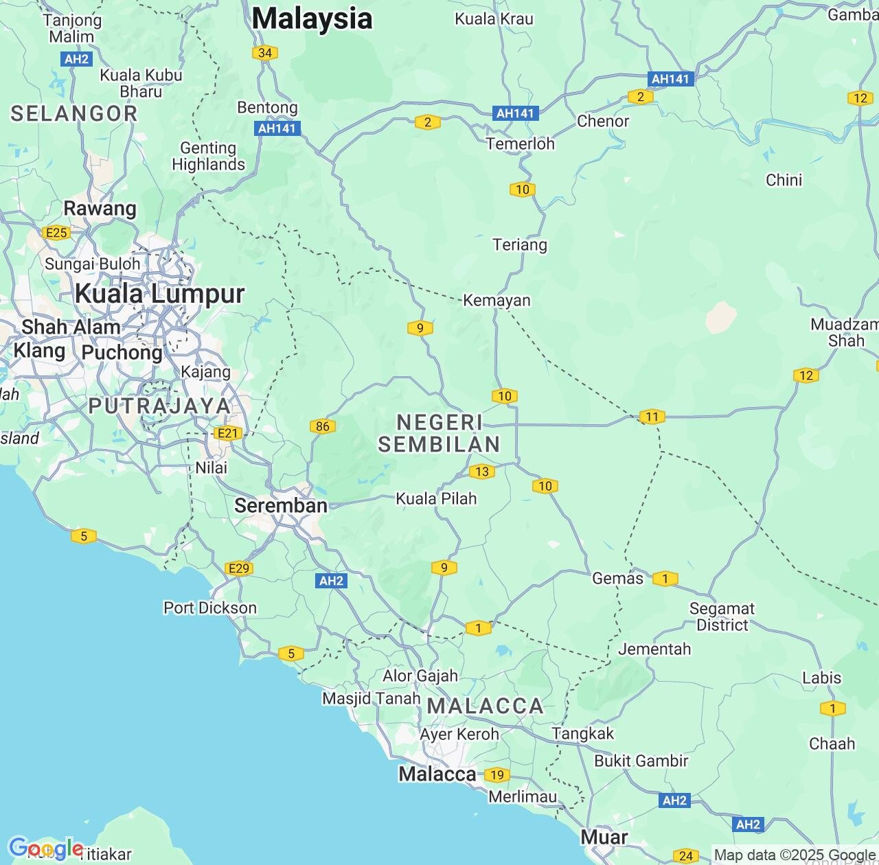 Map image for Intellectual Property Lawyers in Negeri Sembilan and Malaysia IP firms at coordinates  ; .