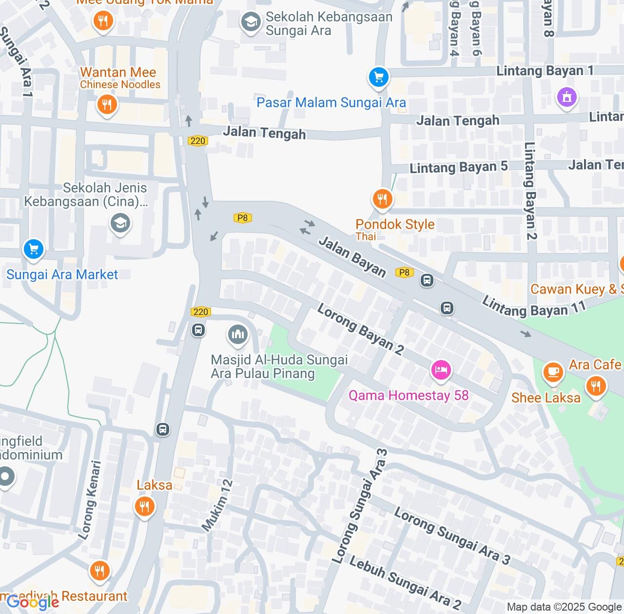 Map image for Intellectual Property Lawyers in Kampung Sungai Ara and Penang IP firms at coordinates  ; .